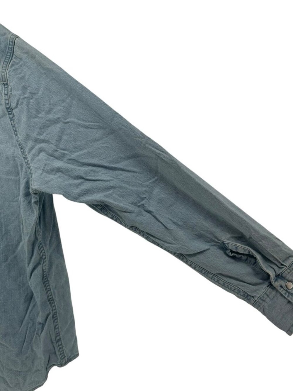 LEVI'S‎ Mens Sz 2XL Light Denim Pearl Snap Button Western Long Sleeve Shirt EXC - Picture 7 of 16